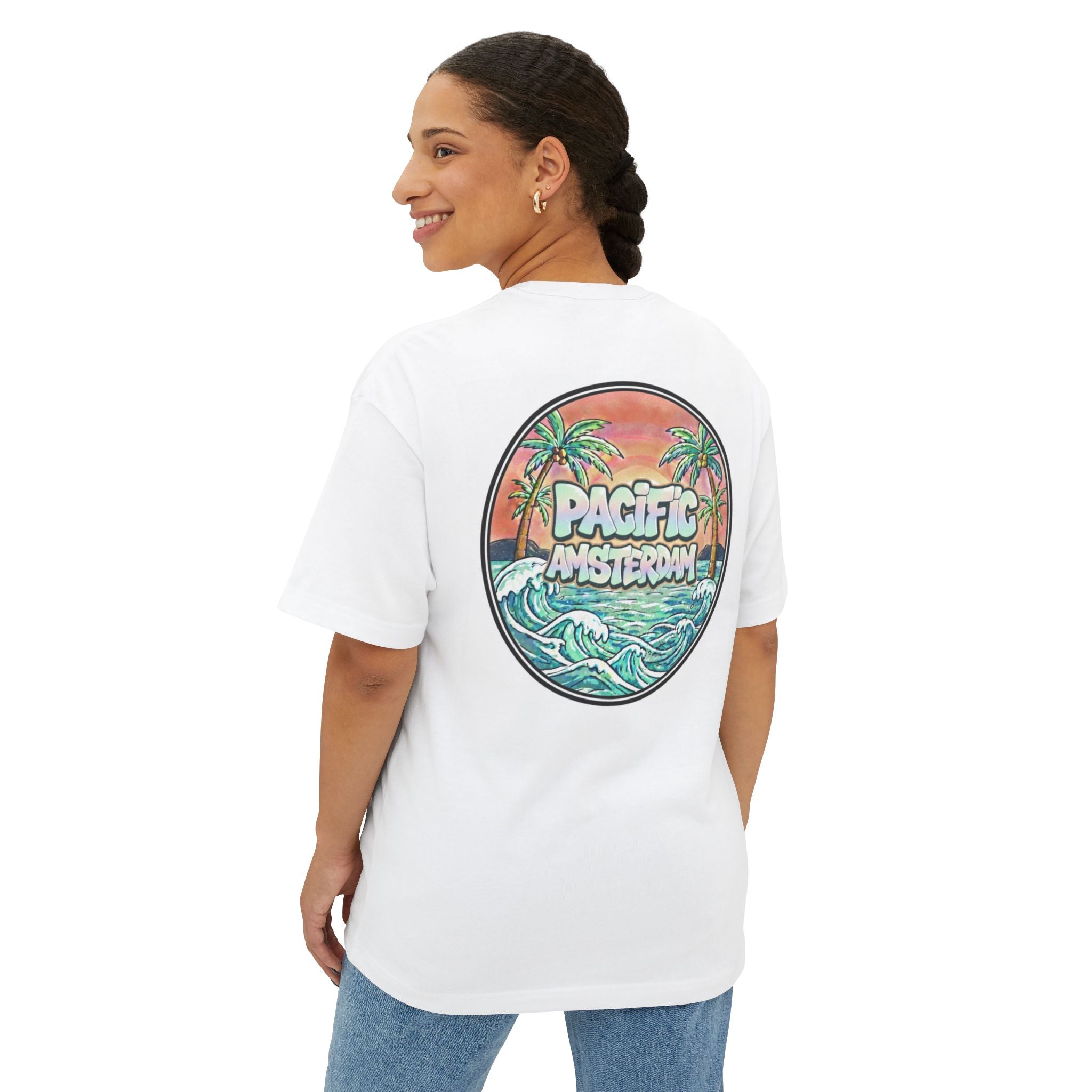 Watercolor Palm Graffiti Graphic Tee